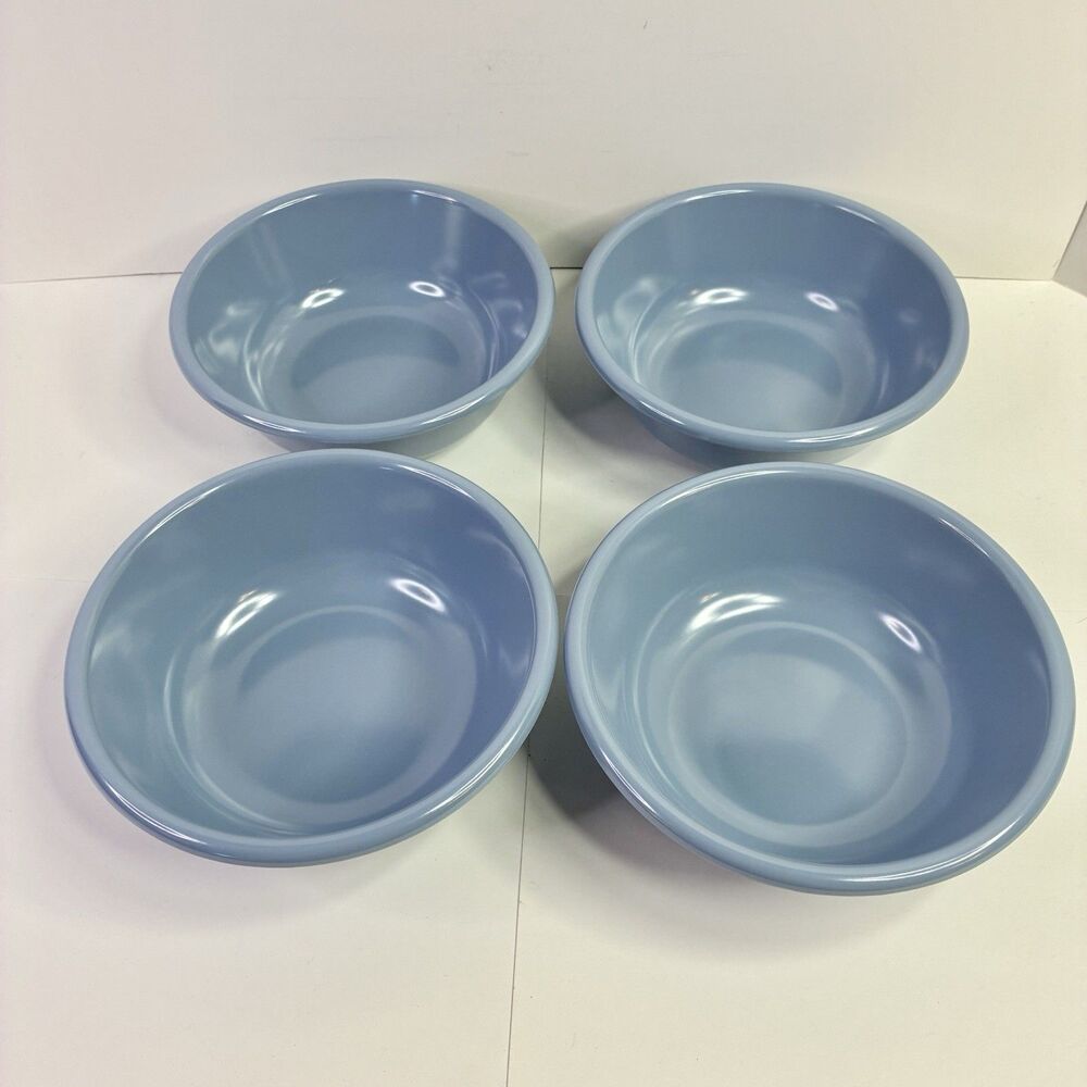 Vintage Rubbermaid Melamine Periwinkle Blue Cereal Bowls 3836 Set of 4